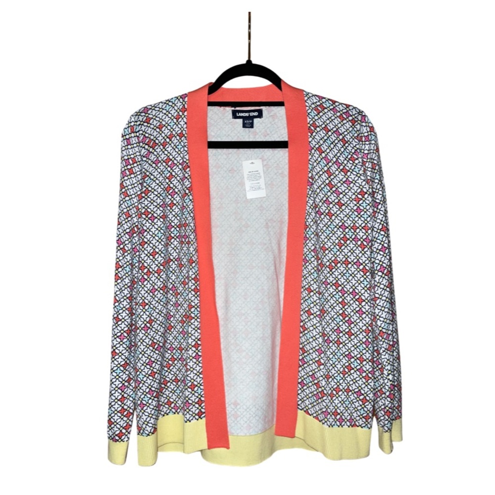 Lands End Colorful Cardigan - Size XS